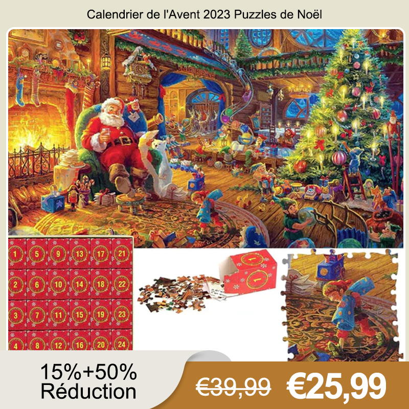 Calendrier de l'Avent 2023 Puzzles de Noël