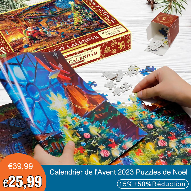 Calendrier de l'Avent 2023 Puzzles de Noël