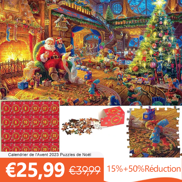 Calendrier de l'Avent 2023 Puzzles de Noël